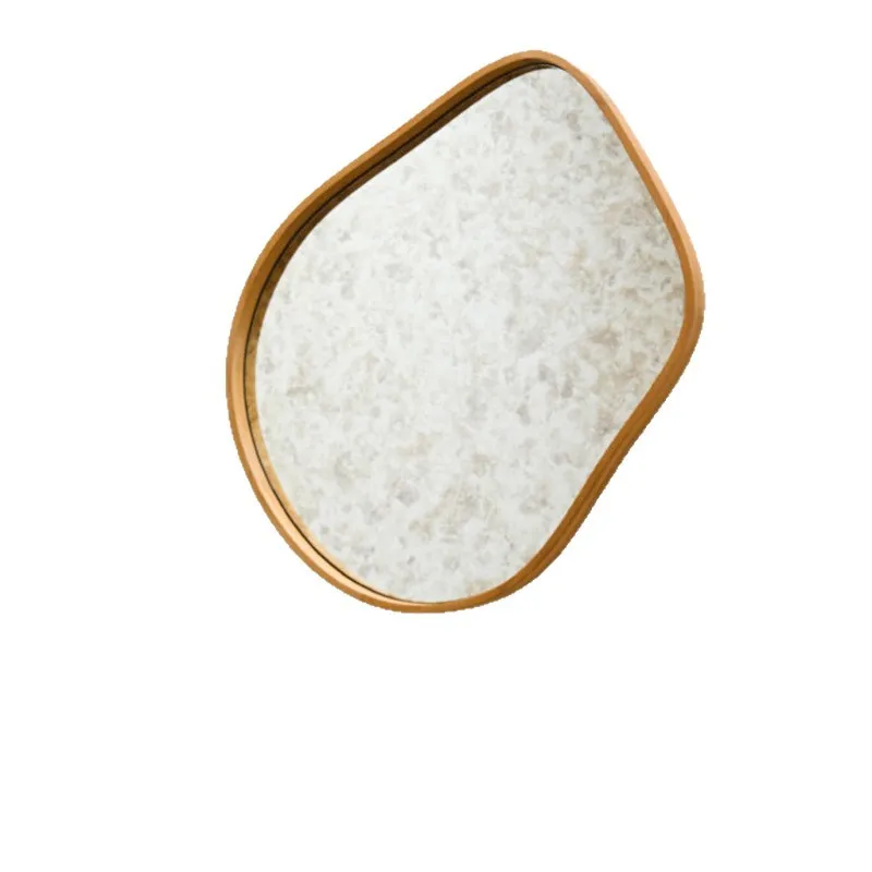 

Современное простое настенное подвесное декоративное зеркало специальной формы для гостиной, французское ретро-зеркало для макияжа для дома, спальни, переодевание