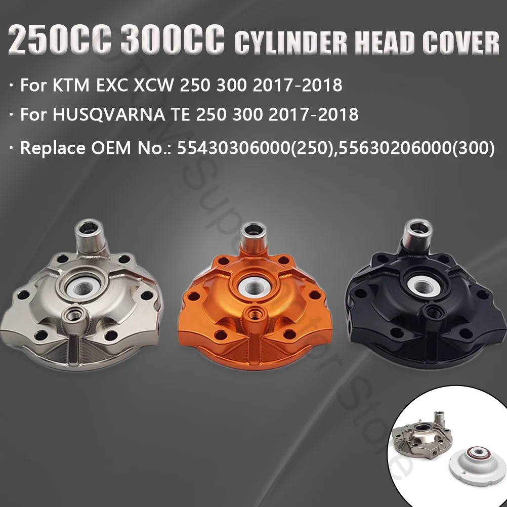 

2017-2018 250cc 300cc Motorcycle Cylinder Head Cover CNC Aluminum Protector Guard For KTM EXC XCW HUSQVARNA TE 55430306000 Parts