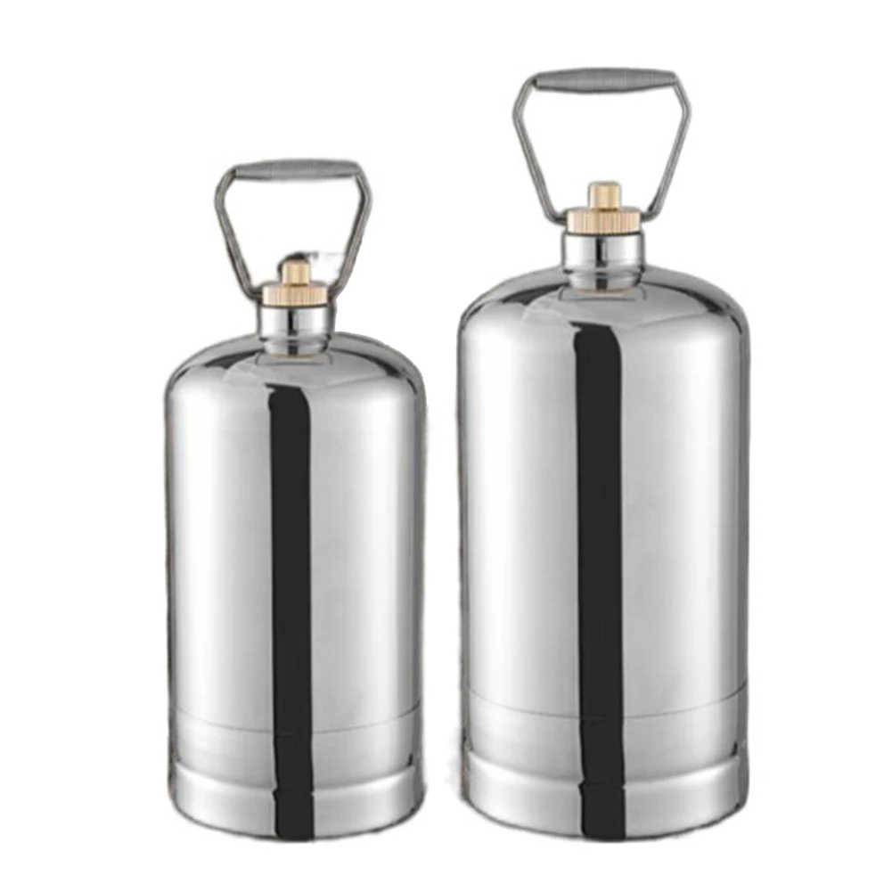 

304 Stainless Steel Camping Gas Tank Picnic Essentials Outdoor Activities Double Valve Switch Various Sizes Available