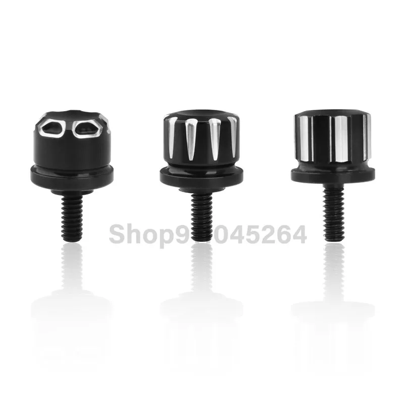 Motorcycle Black Seat Bolt Tab Screw For Harley Touring Road King Street Glide Softail Dyna Sportster XL Street Bob 96-19