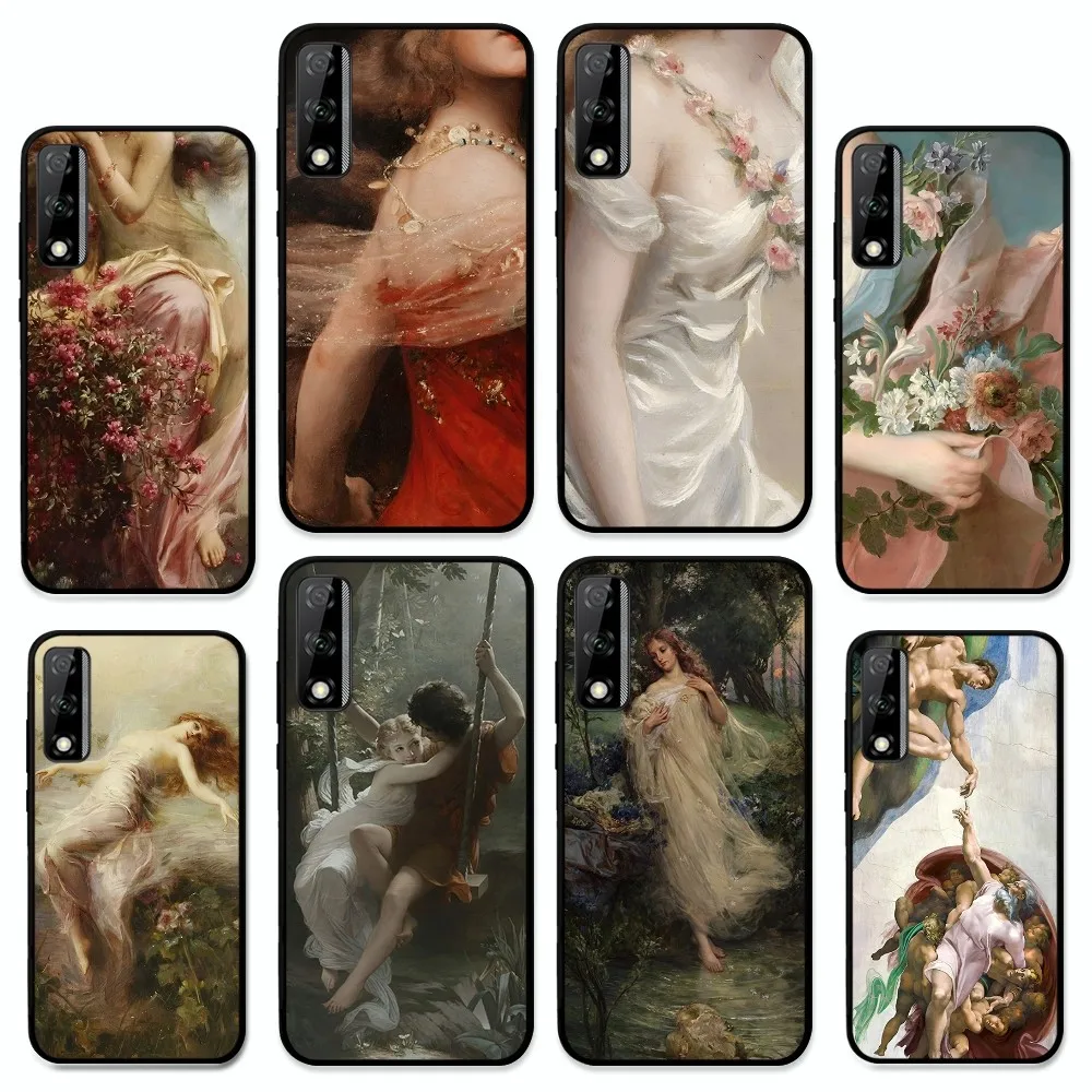 Renaissance Art Painting Pattern Phone Case For Huawei Y9 6 7 5 Prime Enjoy 7s 7 8 Plus 7a 9e 9plus 8E Lite Psmart Shell