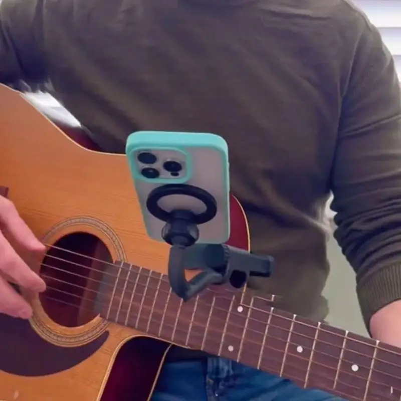31BE Guitar Phone Holder Random Colored Picks Easy Installation Accessories