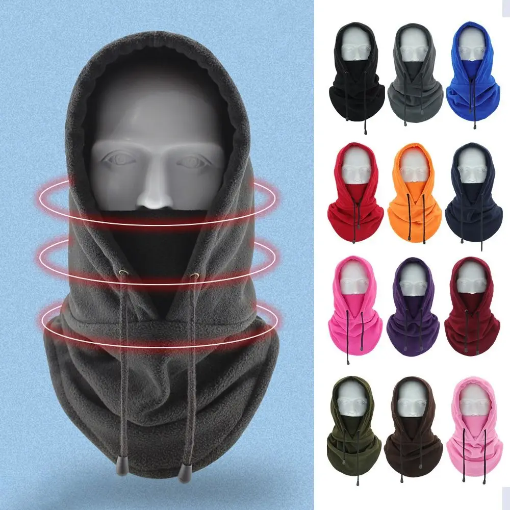 Fashion Polar Fleece Balaclava Winter Warmer Full Face Beanies Windproof Men Bonnets Women Man