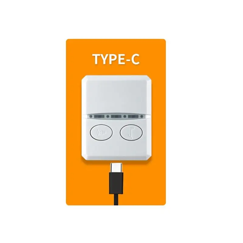 BHTS-Intelligent Wireless Doorbell Type-C Doorbell No Wiring Required With 30 Song Ring Doorbell For Home Bed Care Call