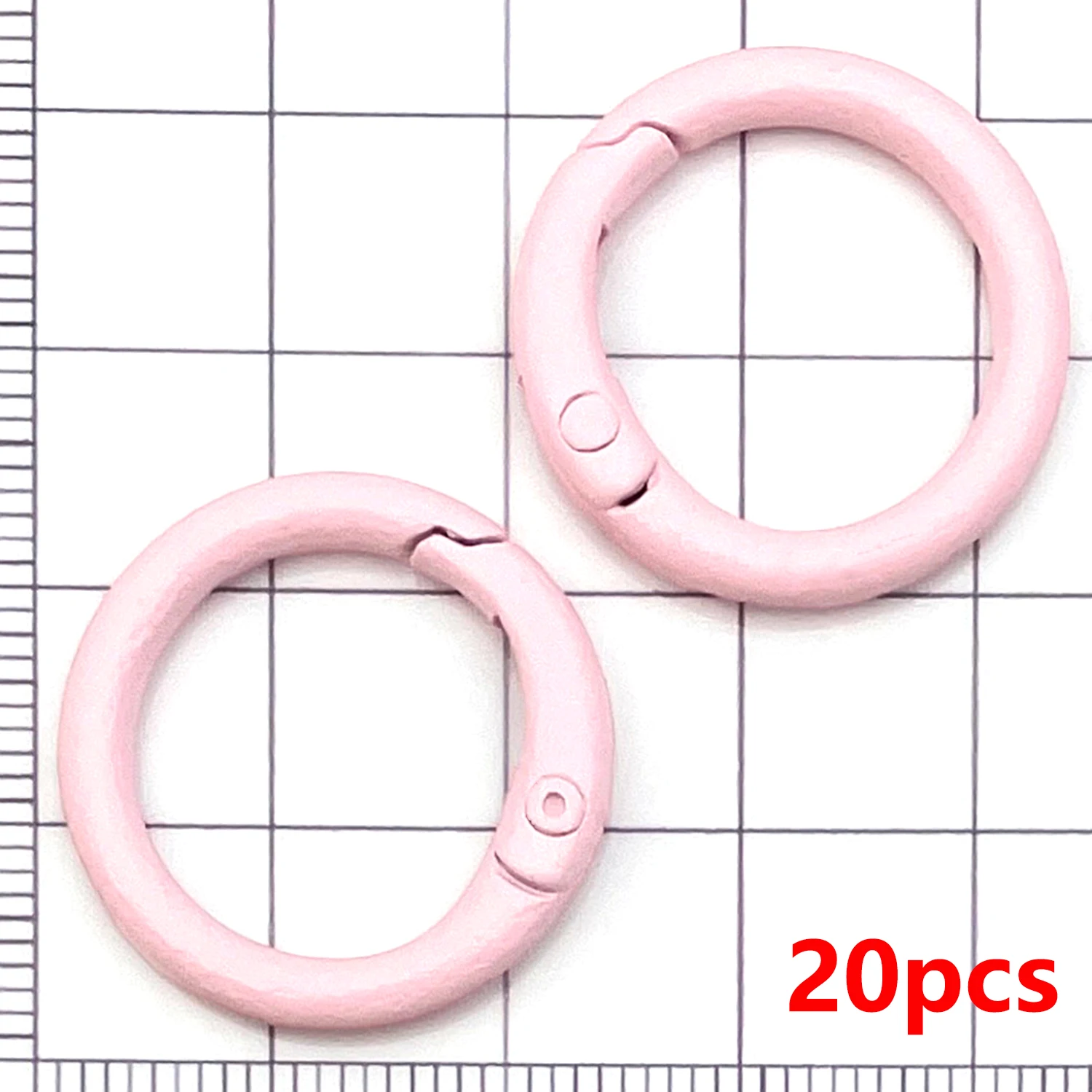 20pcs Matte Spring O Rings for DIY Keychain Making