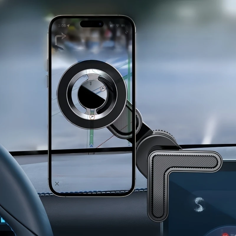 

1 шт. универсальный магнитный автомобильный держатель для телефона 360 ° Поворотное крепление с сильным магнитом для iPhone 15, MagSafe Xiaomi на экране приборной панели