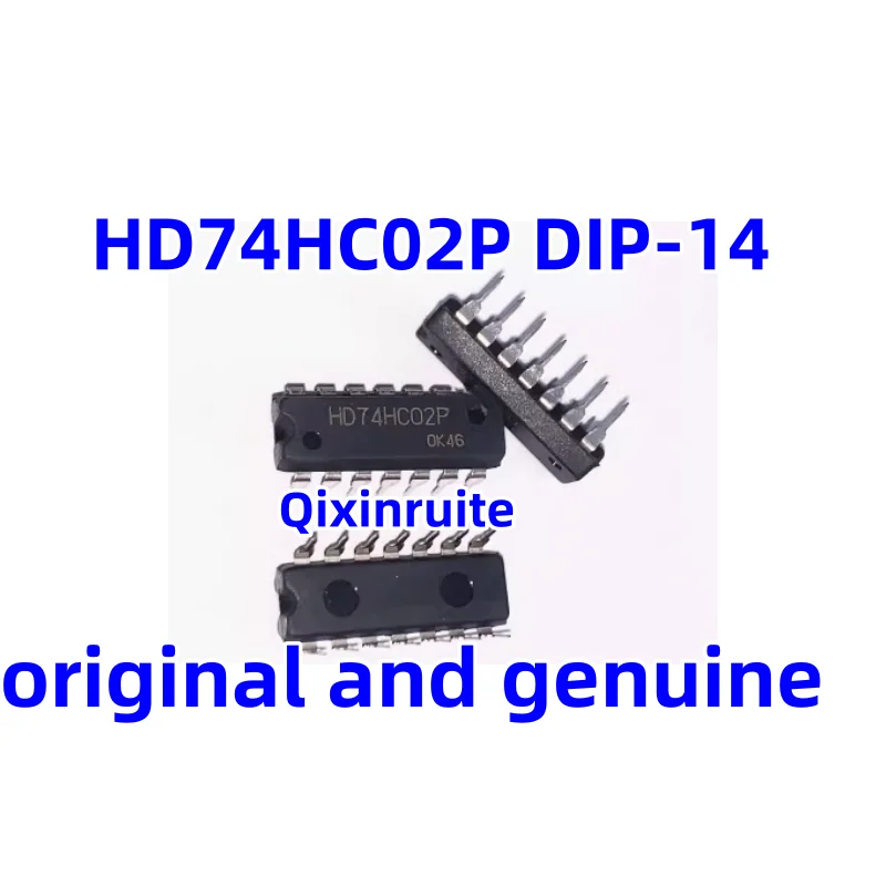 Qixinruite  New original HD74HC02P DIP-14 inline 14 pin four way 2-input positive AND gate logic gate