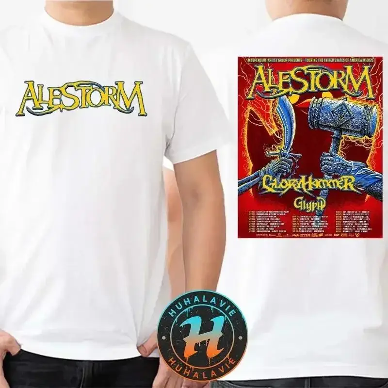 Alestorm Usa Tour 2025 Dates List Two Sided Print T Shirt