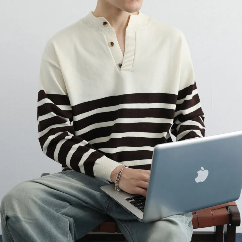 

Мужской облегающий круглый свитер Ne, осень-зима 2022, цветной вязаный топ, молодежный универсальный повседневный свитер из смеси полиэстера