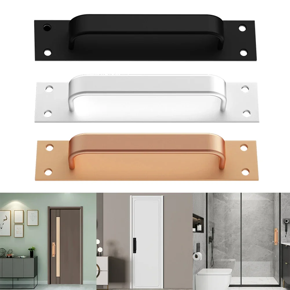 Alloy Handles Door Handles Aluminum Alloy Free Balcony Sliding Brand New Practical Punching Handle Closet Door Handles