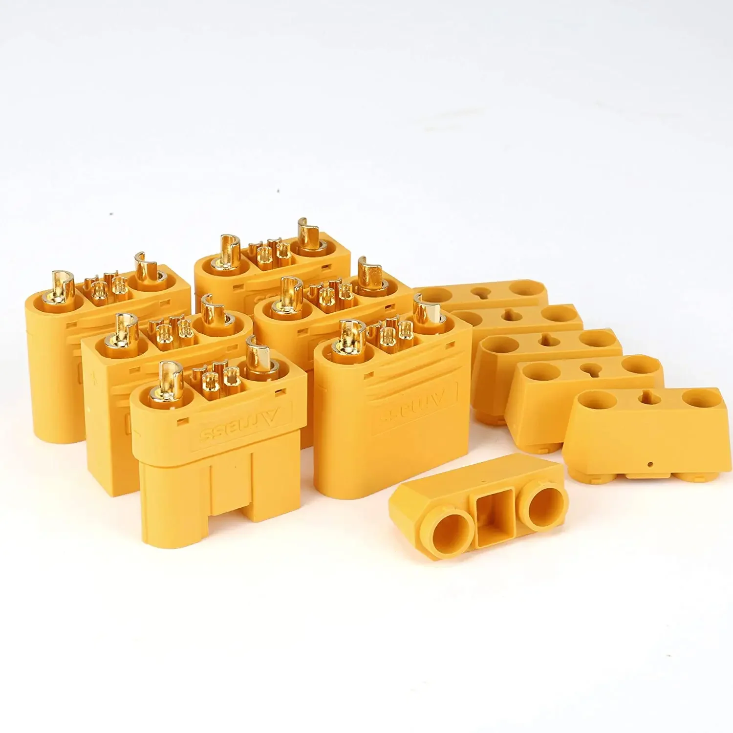 3pairs Amass AS120 Male Female Anti Spark Connector Gold Plated Banana Plug Set for DJI UAV Battery ESC Charge Lead