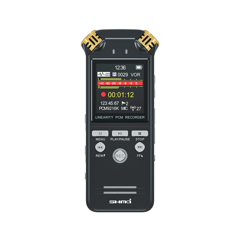 Professional Mini High Quality PCM Audio Dictaphone Dual Microphones Digital Voice-Activated USB Recorder Pen