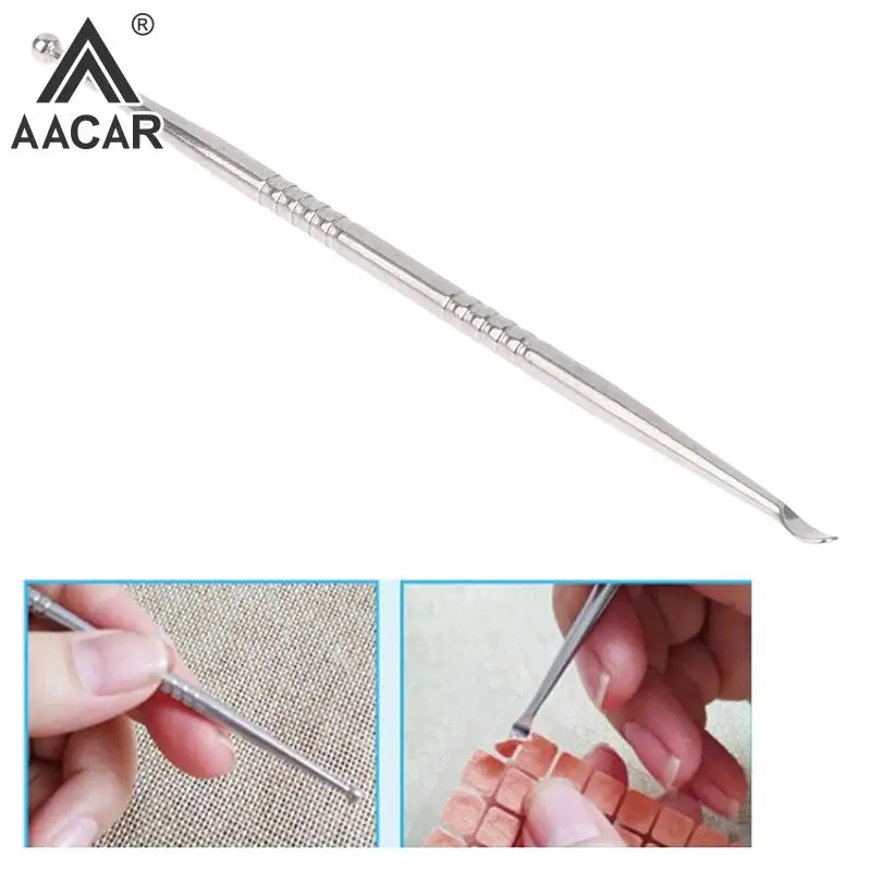 2 In 1 Ear Wax Pickers Steel Acupuncture Point Probe Auricular Cleaner Beauty Ear Reflex Massage Needle Detection Health Care