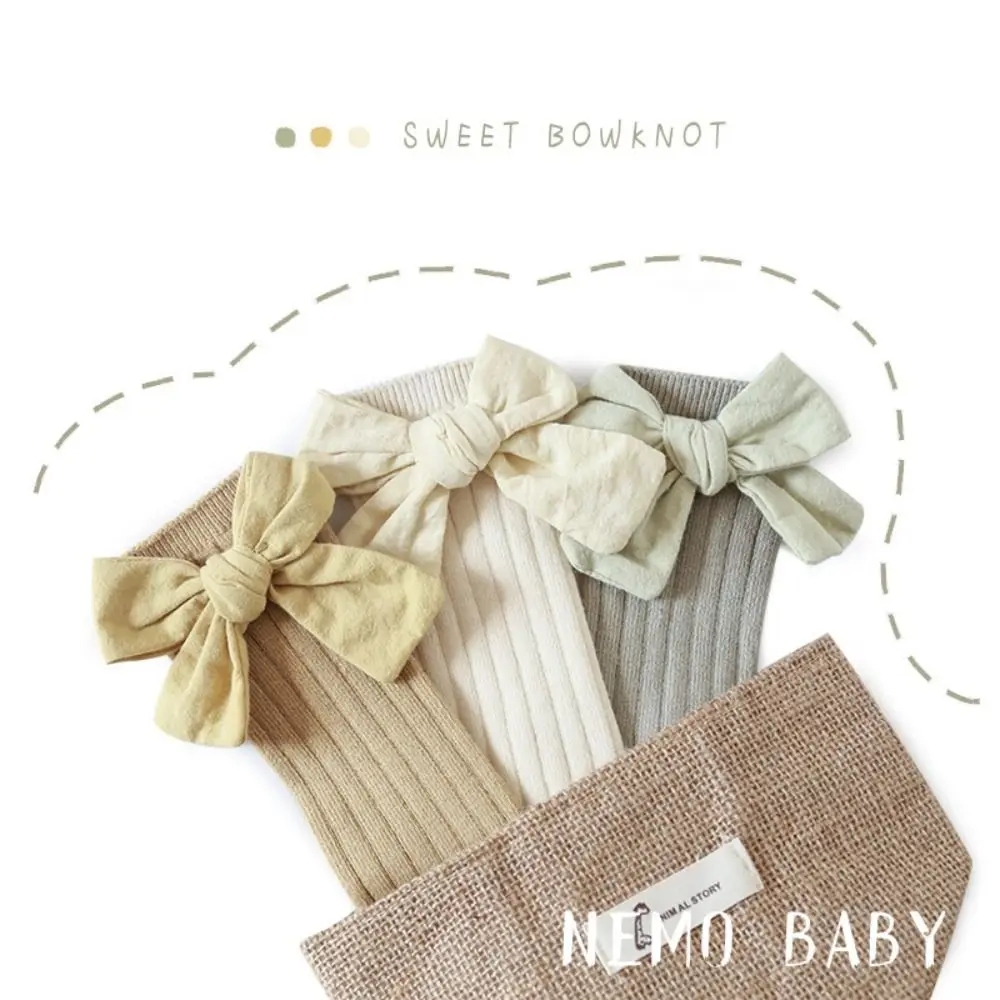 Cotton Baby Over-The-Knee Socks Big Bow High Elasticity Long Tube Socks Non-Slip Breathable Children'S Socks For Children