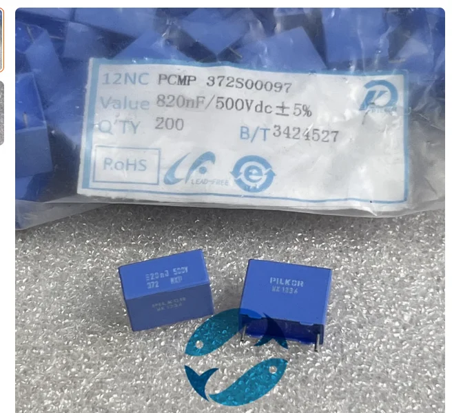 10PCS Original NEW FOR PIL KOR BC MKP372 0.82UF 500V P15MM 824 820NF 824/500V blue FILM CAPACITOR MKP 372 0.82uf/500v