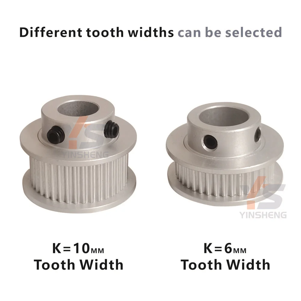 2GT BF Tipo 30T 40T 50T 60 Denti Ruota Sincrona Passo 2M Puleggia Motore Larghezza Cinghia 6 10 15 MM Chiavetta 8 10 12 Foro da 5 a 25 MM