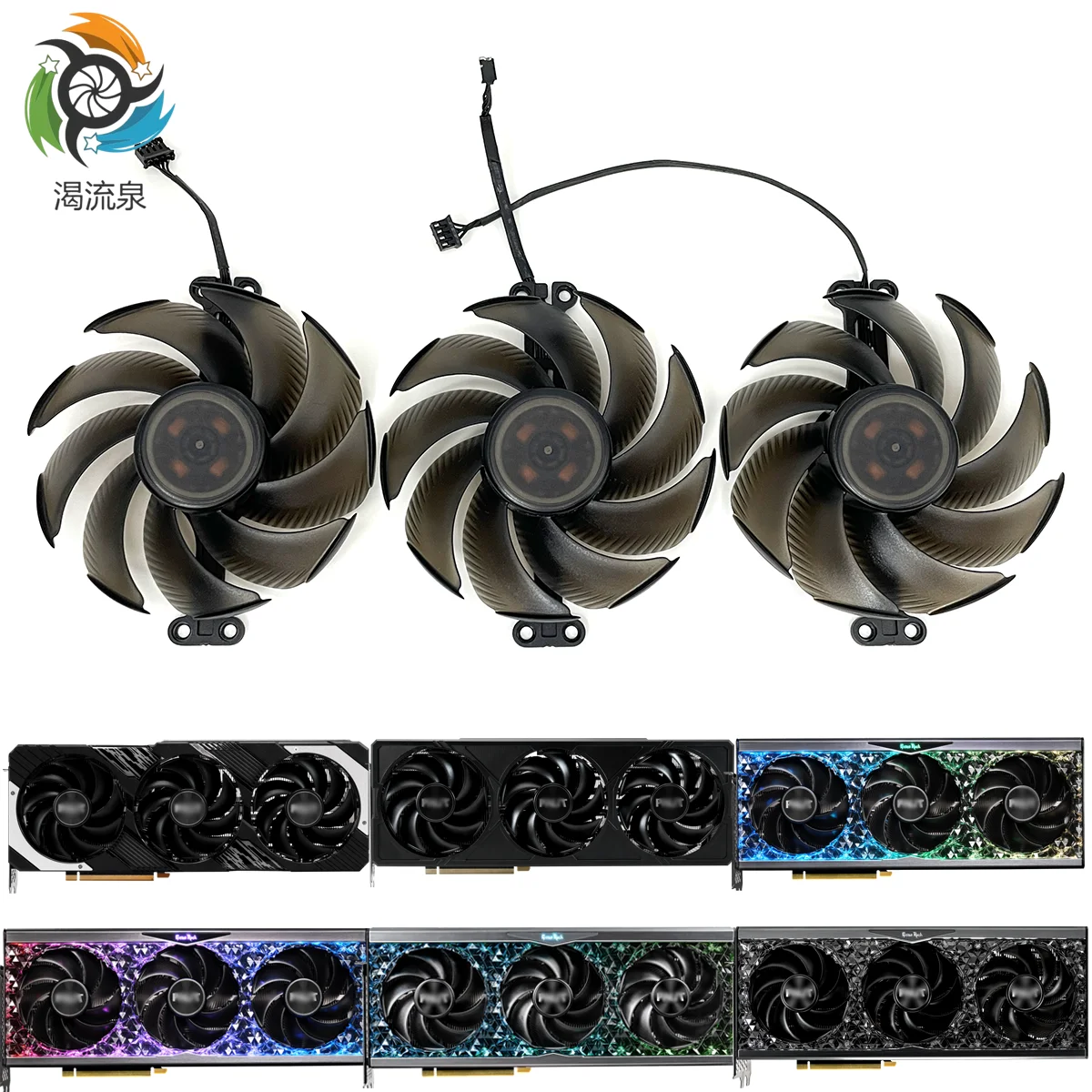 

RTX4090 90mm TH9520B2H-PCB01 Cooling Fan for Palit RTX 4070 Ti 4080 4090 GameRock GamingPro JetStream OC Graphics Card Cooler