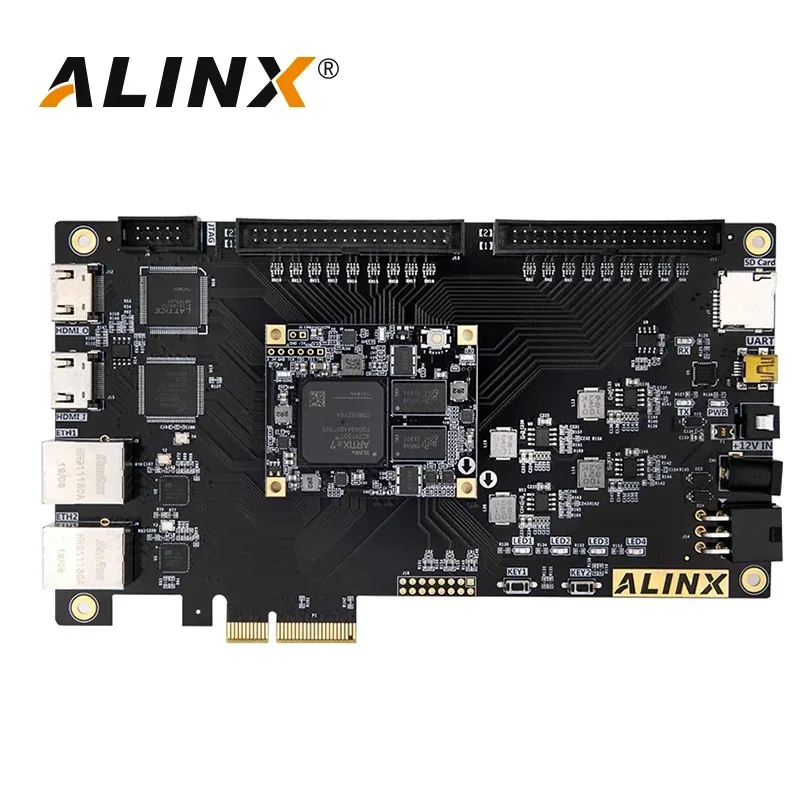 ALINX AX7103: XILINX Artix-7 XC7A100T FPGA لوحة تطوير A7 SoMs PCIe بطاقة مسرع