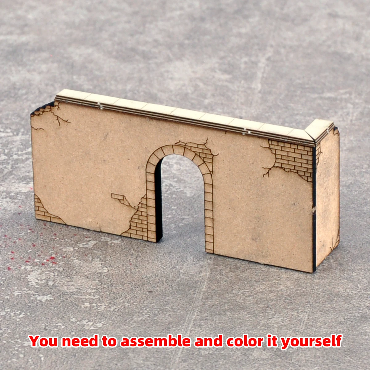 1/35 1/43 1/48 1/64 1/72 1/87 HO Maßstab Modellbausatz Miniatur Diorama Architektonisches Gebäude Hausmodell Eisenbahn Unbemalte Ruinen DIY – Detail 7