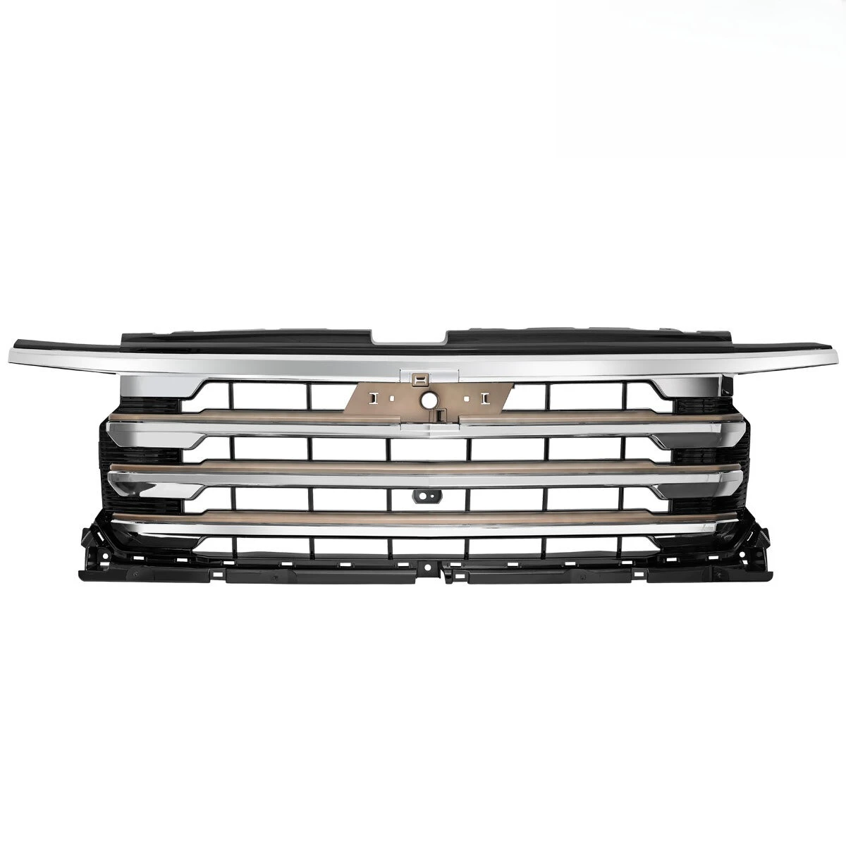 

Front Hood Grille Fits 2022-2026 Chevy Silverado 1500 High Country Chrome Grill