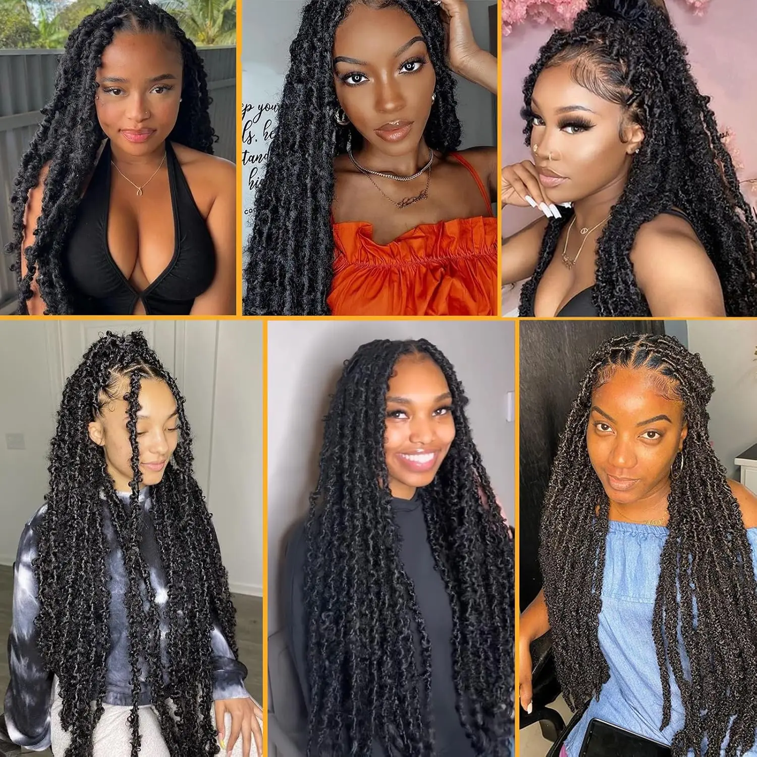 Vlinder Locs Gehaakt Haar 1/6 Packs Distressed Locs Crcoeht Vlechten Haar Natuurlijk Zwart Pre doorgelust Synthetische Rommelige Godin