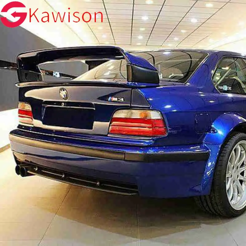 For BMW E36 M3 spoiler 1990-2000 BMW M3 series spoiler with light ABS plastic materail unpainted spoiler for BMW E36 M3 Spoiler