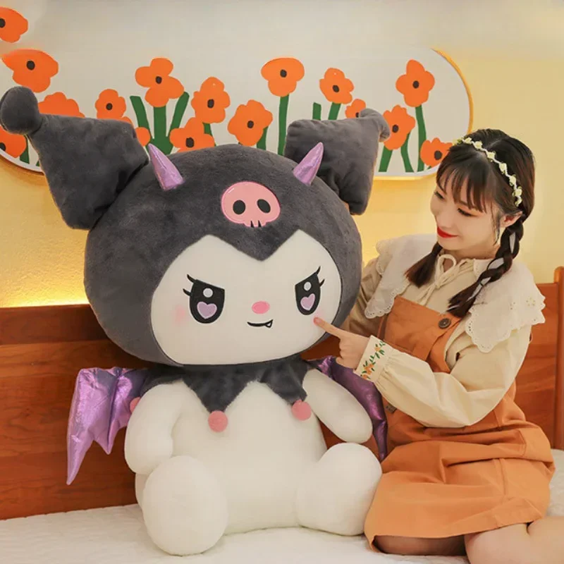 100cm Large Big Size Sanrio Kuromi My Melody Cute Anime Plush Stuffed Doll Room Plushies Pillow Ornaments Children Holiday Gifts