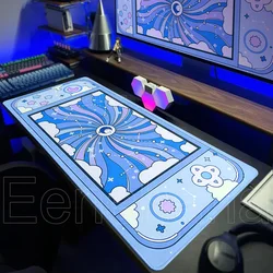 Blue Pink Clouds Gaming Mouse Pad Large Switch Moon Rubber Laptop DeskMat Office XXL HD Keyboard Expansion Pad Gamer Accessories