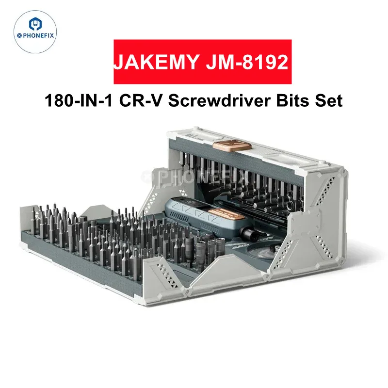 

JAKEMY JM-8192 Comprehensive 180 IN 1 Precision Screwdriver Repair Tool Kit for iPhone iPad Android Laptop Watch Camera Lenses