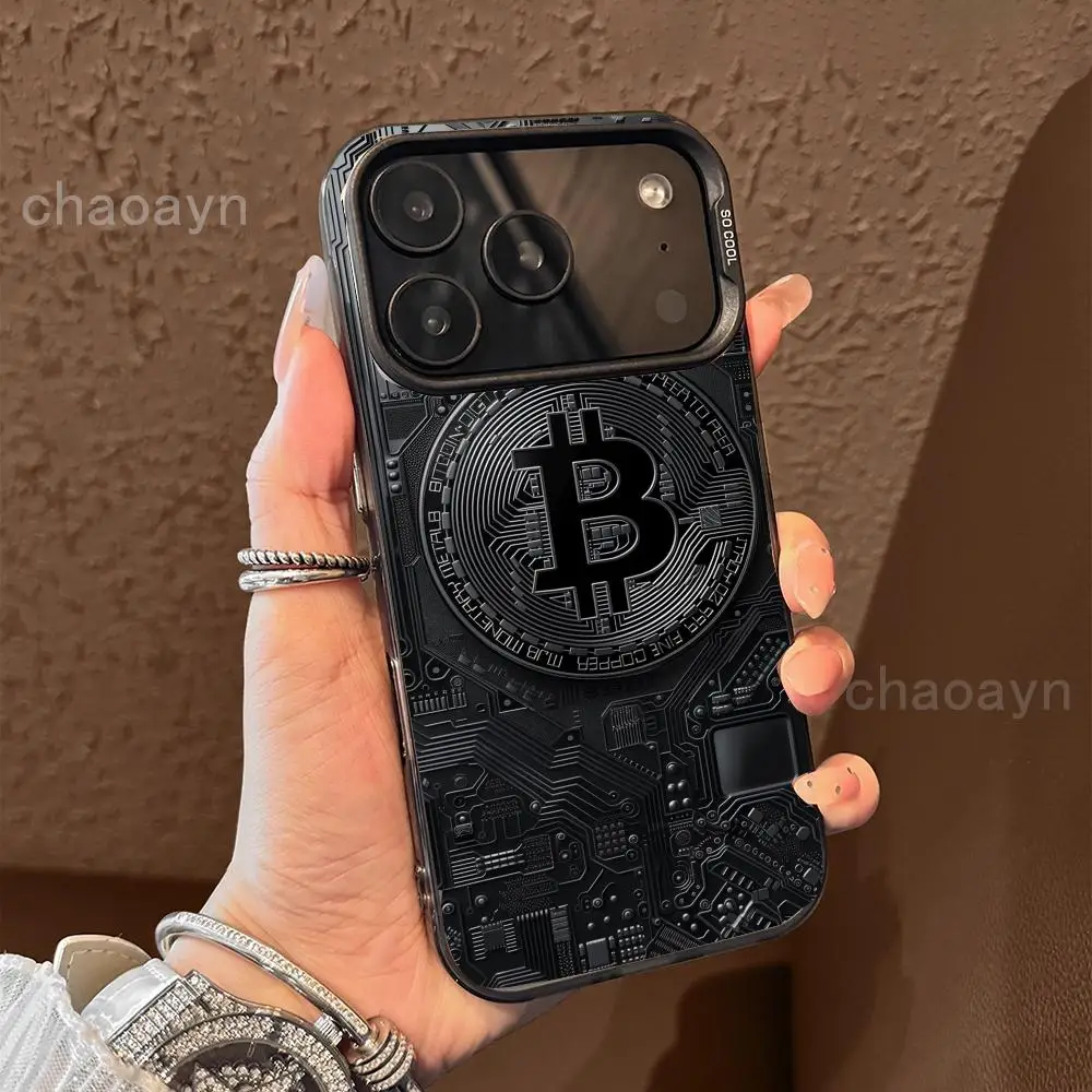 

Coin Circuit Board Design Phone Case case for iPhone17 16 15 14 13 12 11 Pro/ Max/Plus shock-proof rear cover anti-fingerprint