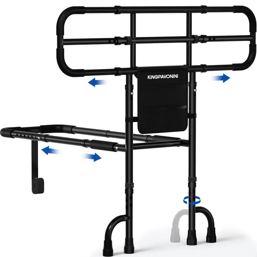 

Bed Rails for Elderly Adults Safety ASTMApproved, 2026 Upgrade UltraWide Extendable Handle, Bed Rails for Seniors with 360 Swiv