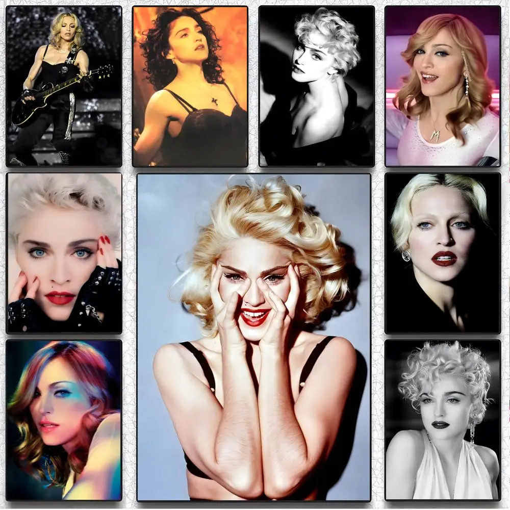 Pop Singer Madonna Poster Artistic Peel-Off Wall Decor, Indoor Outdoor Home Ornament for Collectors