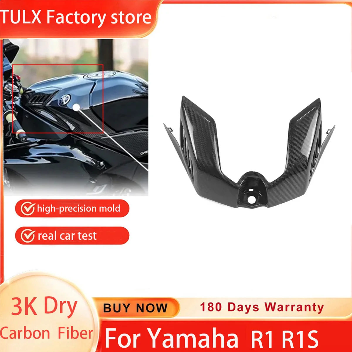 

Передняя крышка Airbox из сухого углеродного волокна 3k для YAMAHA R1 R1M 2015 2016 2017 2018 2019 2020 2022 2023 2024 2025