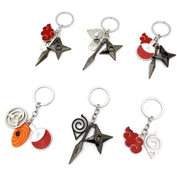 Anime Naruto Schlüssel bund Spielzeug Kunai Shuriken Konoha Ninja Auto Rucksack Xiao Organisation rote Wolke Schlüssel bund Zubehör Geschenk