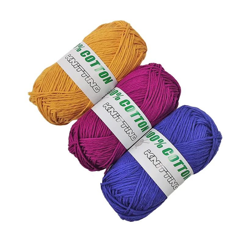 100g/100Meters Pure Cotton Yarn 100% Cotton Yarn DIY Doll 2mm Knitting Wool Yarn Crochet Sweater Hat Scarf Hand Knitting Tools