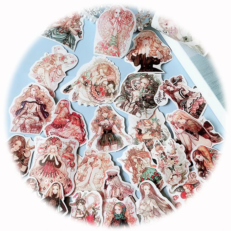 

115 шт. готические наклейки с героями мультфильмов для девочек, ручная роспись, кавайные наклейки, декоративный чехол для мобильного телефона, скейтборд, холодильник, чашка для воды