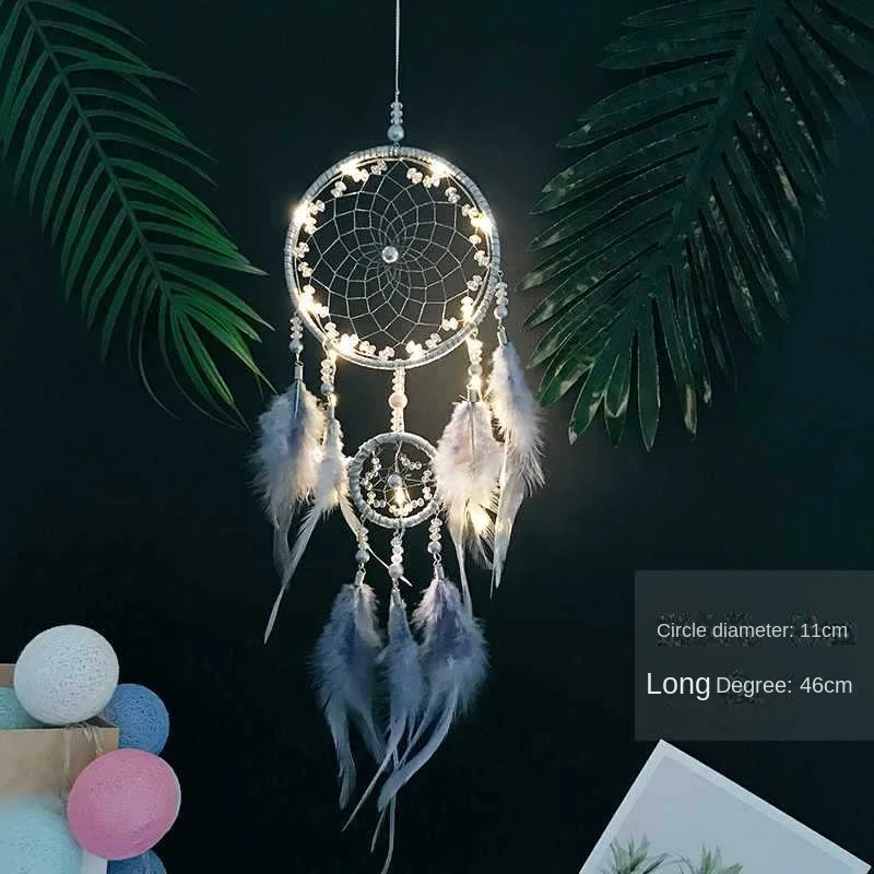 Girl'S Heart Dream Catcher Handmade Wind Chimes Room Decoration Creative For Classmates Birthday Valentine'S Day Gifts