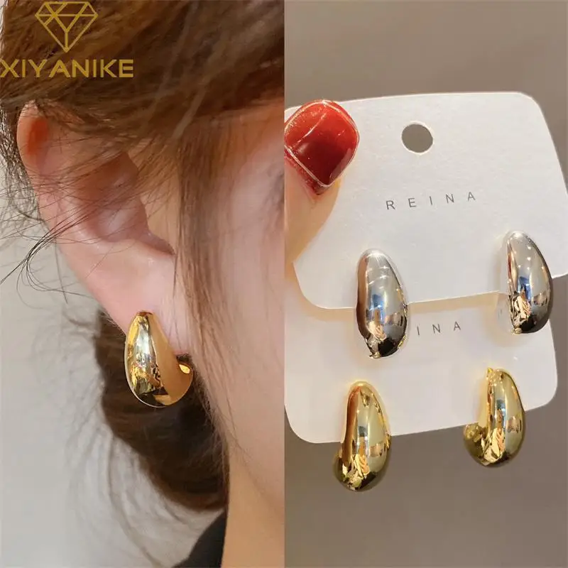 XIYANIKE 2022 Summer Elegant Waterdrop Stud Earrings For Women Girl New Fashion Trendy Ear Jewelry Party Gift pendientes mujer