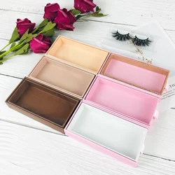 Wholesale Eyelashes Box Package Chololate Boxes  Packaging Print Logo Faux Cils Mink Eyelashes Magnetic Drawer Case Bulk Vendors