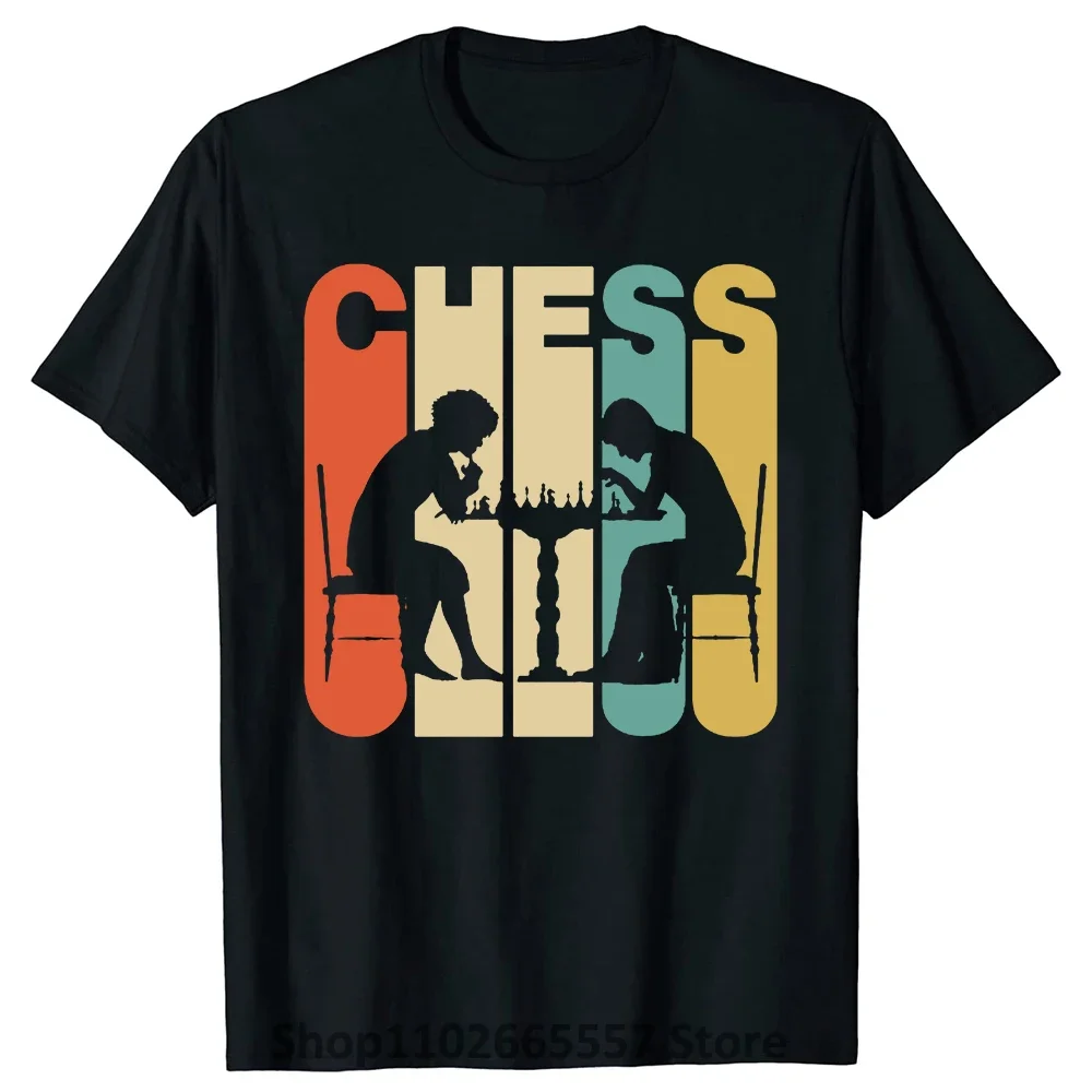 fashion manga new Good Quality Vintage Style Chess T Shirt Men Fashion Printed T-Shirt Pure Cotton Men TShirt Tees Harajuku