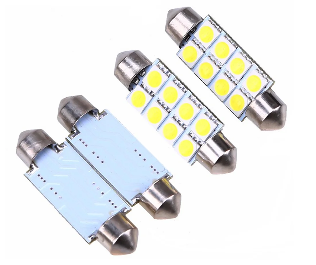 4x 12V Sofitte 41mm 42mm 8 Power 5050 CHIP LED White 6000K Soffitte Deutsche Post Festoon