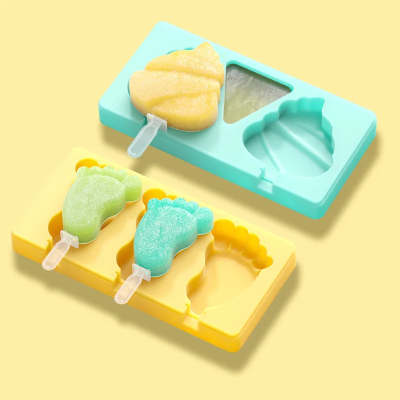 High Quality Food Grade Silicone Ice Cream Mould DIY Creative Little Feet Chocolate Ice Cube Pastry Baking Mould Kitchen Gadgets