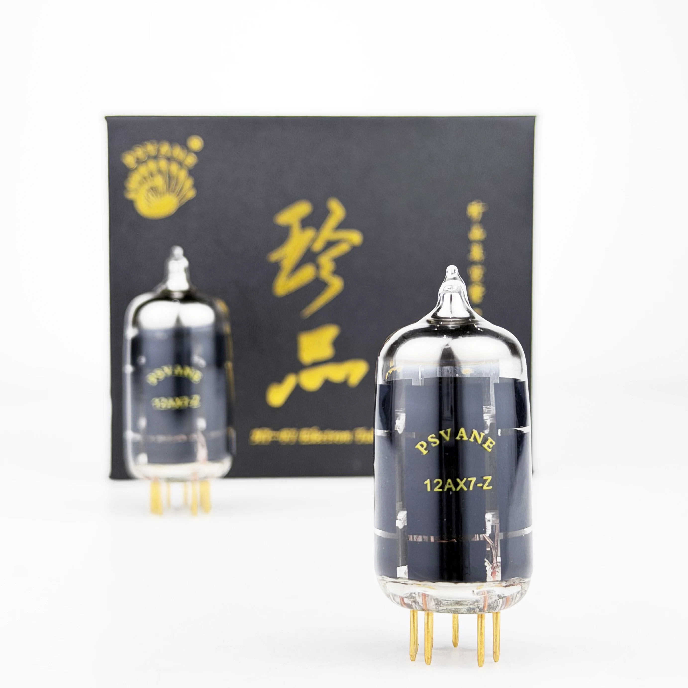 PSVANE 12AX7-Z Vacuum Tube Gold Plated Pins Warm Sweet Analog Sound Vinyl Texture Precision Matched Pair for HIFI Audio Tube Amp