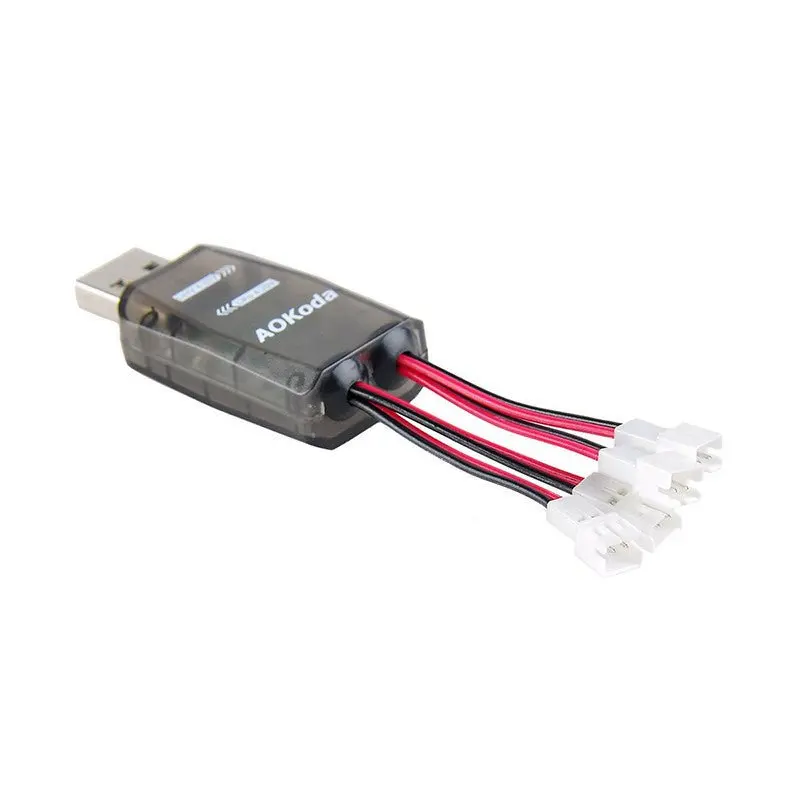 AOKoda CX405 4in1 Multi Micro USB Lipo Battery Charger  4CH PH2.0 for 1S Lipo LiHV Battery