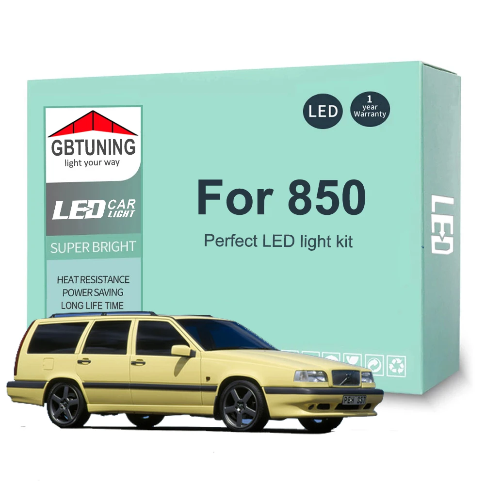 14 peças acessórios de carros para volvo 850 1992 1993 1994 1995 1996 1997 canbus cúpula footwell led ferramentas de lâmpada de sinal interno
