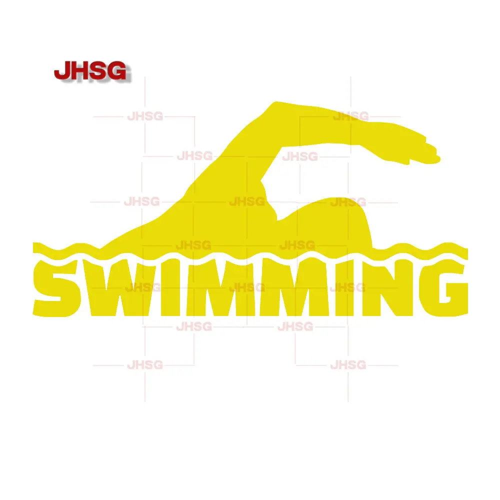 Car Sticker Motorcycle Swimmer Swimming Pool Water Sports Creative Decoration Accessories Waterproof PVC
