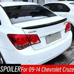 For 2009-2014 Chevrolet Cruze Car Rear Trunk Lid Duck Spoiler Wings ABS Plastic Black Carbon Exterior Tuning Accessories Parts