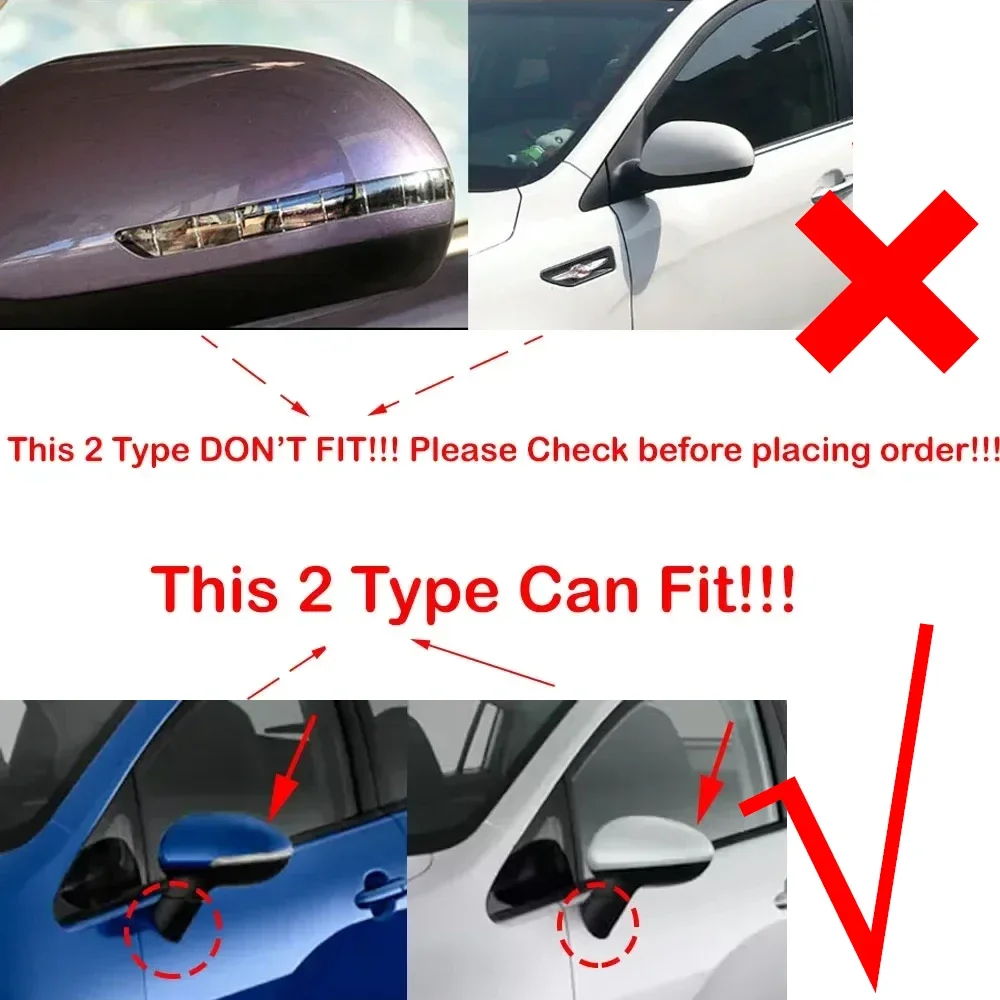 For Kia Rio 2011-2017 Car Sticker Rearview Side Mirror Cover Horn Wing Cap Exterior Door Rear View Case Trim Carbon Fiber Look