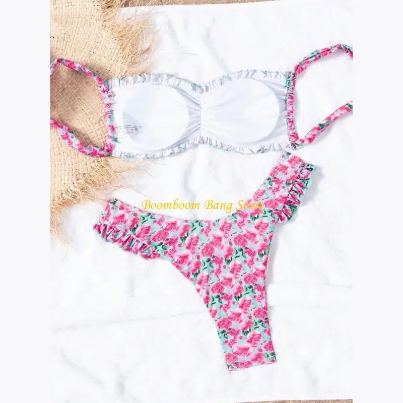 270C 2 mảnh xù xe Tankini cho phụ nữ in đồ bơi Thiết kế riêng biệt mặc đồ đi biển thoải mái