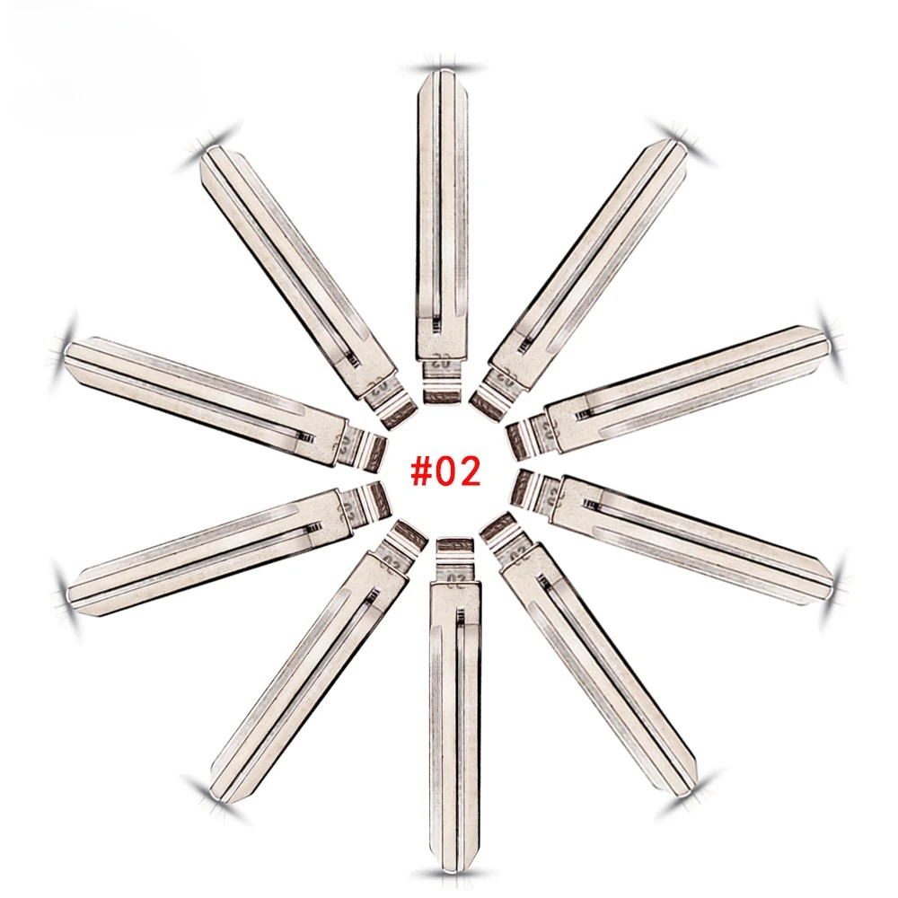 KEYYOU 10PCS 02# KD Blade TOY43 Remote Car Key Blade For Toyota VIOS Hilux Fortuner Corolla Yaris For KD KEYDIY VVDI XHORSE JMD